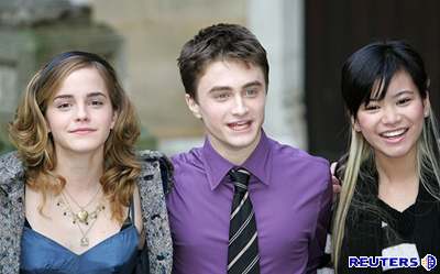 Hrdinové filmu Harry Potter a Ohnivý pohár - Emma Watson, Daniel Radcliffe a...