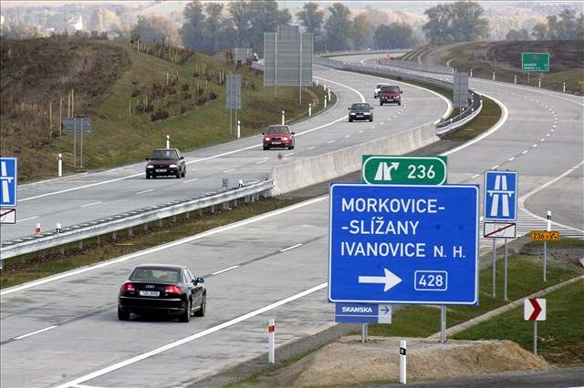 Nový úsek dálnice D1 u Vykova