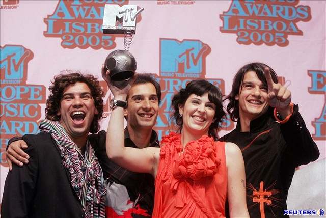 Kapela Gift na Evropských cenách MTV