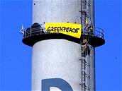Greenpeace na komín