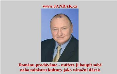 Kupte si doménu Jandak.cz a bute svému ministrovi kultury blíe, láká její dosavadní majitel.