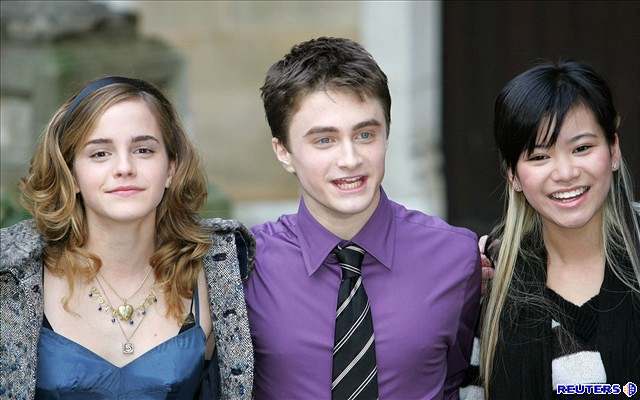 Hrdinové filmu Harry Potter a Ohnivý pohár - Emma Watson, Daniel Radcliffe a...