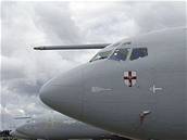 Letouny vasné výstrahy AWACS E-3D na základn ve Waddingtonu.