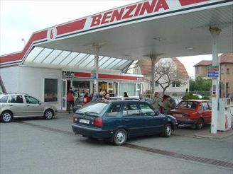 erpací stanice Benzina. Ilustraní foto