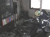 Televizor zapálil byt v Horní Bíze