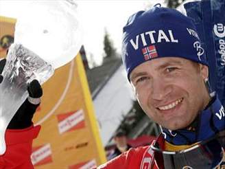 Vítz svtového poháru v biatlonu - Nor Björndalen
