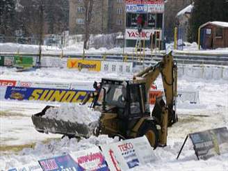 Jihlavský stadion ped zápasem se Spartou