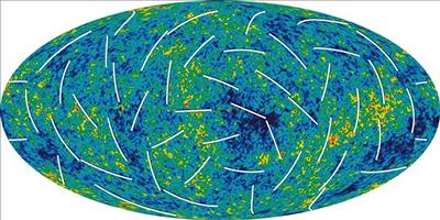 Sonda zobrazila poátení vesmír v podob plochého oválu. Podrobný popis po rozkliknutí.
