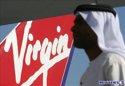 Letadlo Virgin v Dubaji