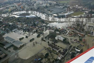 Zaplavená olomoucká tvr ernovír