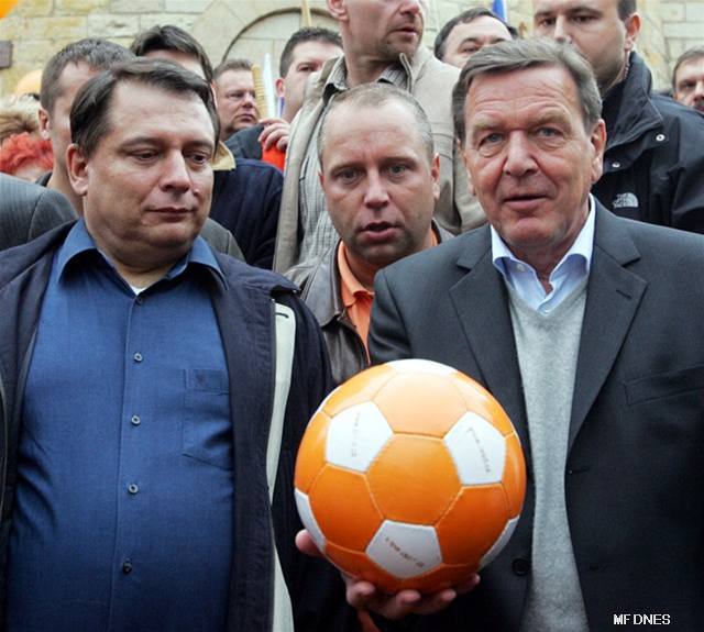 Premiér Paroubek a Gerhard Schröder