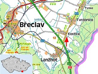 mapa - kostice - beclav