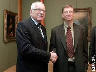 Václav Klaus a Bill Gates