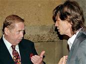 Václav Havel a Mick Jagger