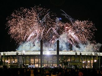 Olympijský stadion v Berlín po finálovém zápase MS v kopané 2006