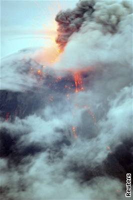 sopka Tungurahua v Ekvádoru