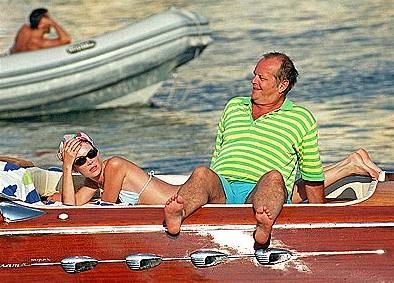 Nicholson a Flynn Boyle ve francouzském letovisku Saint-Tropez