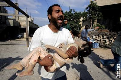 Bombardování Kany je nejvtím mementem války v Libanonu. Ilustraní foto.