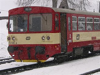 Motorový vlak narazil do spadlého stromu. Ilustraní foto