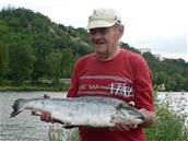Rybá, který v Praze údajn chytil lososa