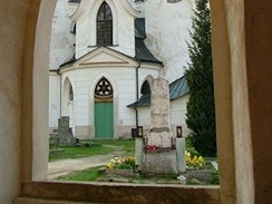 r nad Szavou, Zelen hora - Arel poutnho a hbitovnho kostela sv. Jana Nepomuckho
