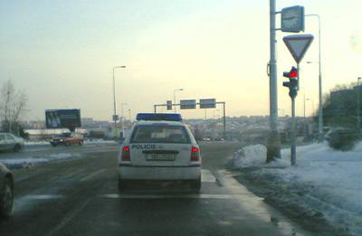 ervená na policii neplatí