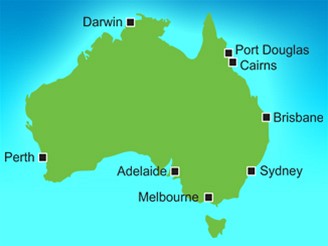 mapka Austrlie