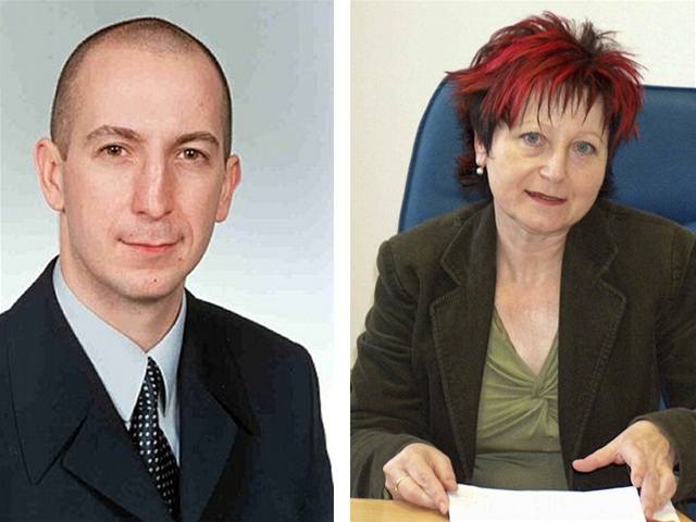 Martin Balán a Ivana Kabzanová - Pi jednání zastupitelstva v Havíov v roce...