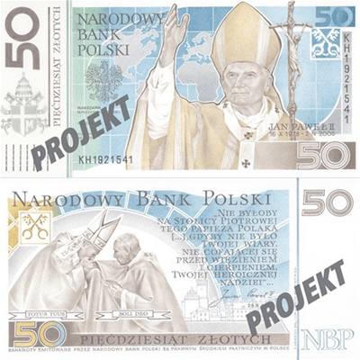 Bankovka s papeem Janem Pavlem II.