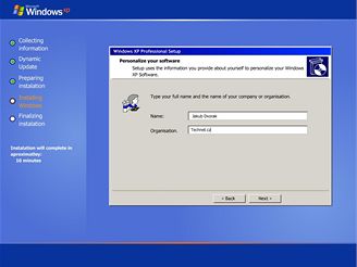 Windows XP Setup Simulator