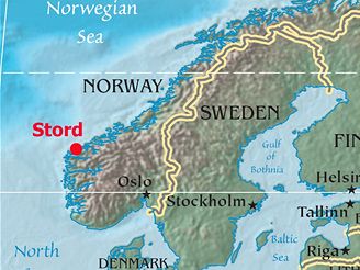 mapa - norsko - stord