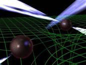 Kresba binárního pulzaru  pro vdce takovýto systém pedstavuje skvlou astrofyzikální laborato