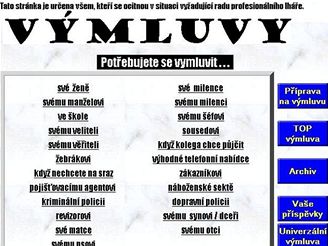 http://www.vymluvy.cz