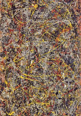 Jackson Pollock - No. 5 (1948) - výez - nejdraí obraz na svt, prodaný na...