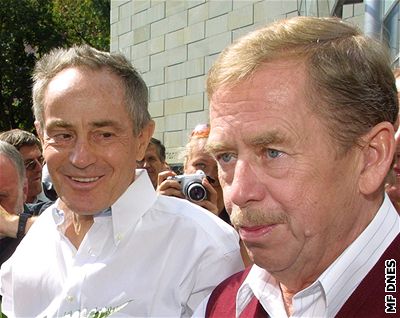 Jan Tíska a Václav Havel