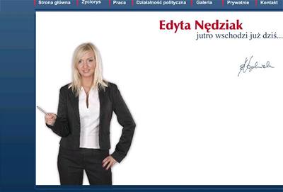 Polská politika Edyta Nedziaková láká volie na své tlo.