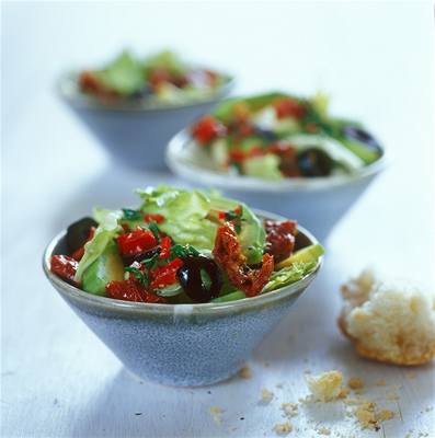 Avocado salad: The avocado is one of nature's best sources of vitamins A, B, E and includes the vital substance Lecithin.