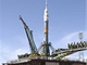 Raketa Sojuz 1 ped startem k ISS