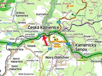 Mapa - esk Kamenice