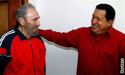 Fidel Castro a Hugo Chávez jsou politití spojenci i pátelé.