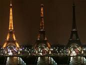 V Paíi zhasla Eiffelova v na protest proti plýtvání energií.
