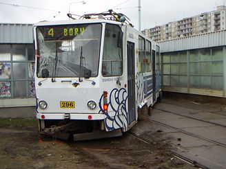Vykolejen tramvaj v Plzni