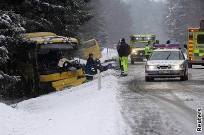 Sráka autobus u védské Uppsaly