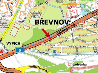 mapa Bevnov