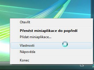 Miniaplikace ve Windows Vista
