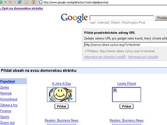 Personalizace Google