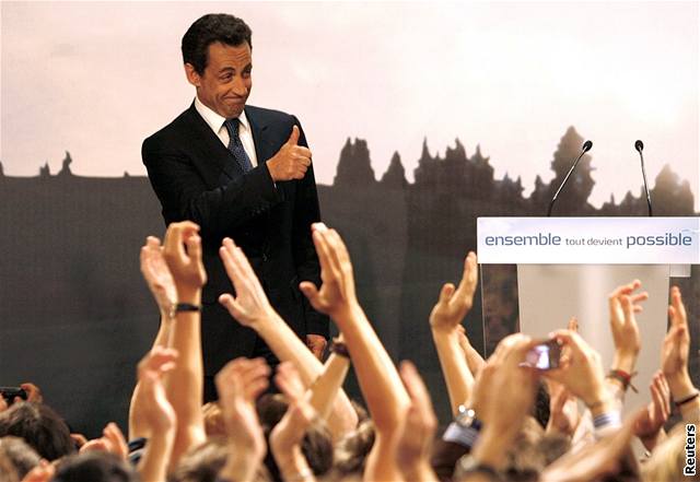 Nový francouzský prezident Nicolas Sarkozy.