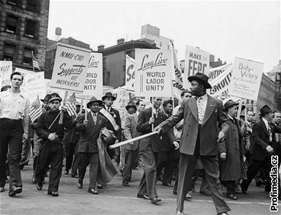 Prvomájová demonstrace v New Yorku - 1946.