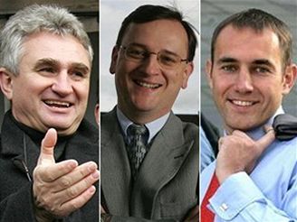 Jednání tripartity - Milan tch, Petr Neas, Martin Jahn.