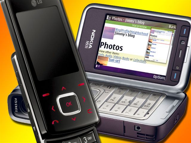 Nokia N93i a LG KG800